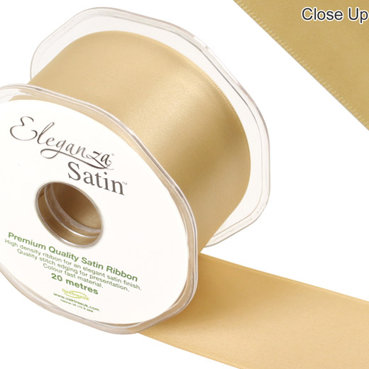 Gold Eleganza Satin Ribbon - 50mm