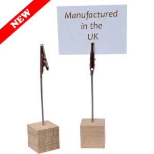 Oak card holder with clip