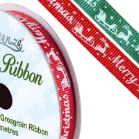 Christmas Printed Satin Ribbon - The Essentials Company